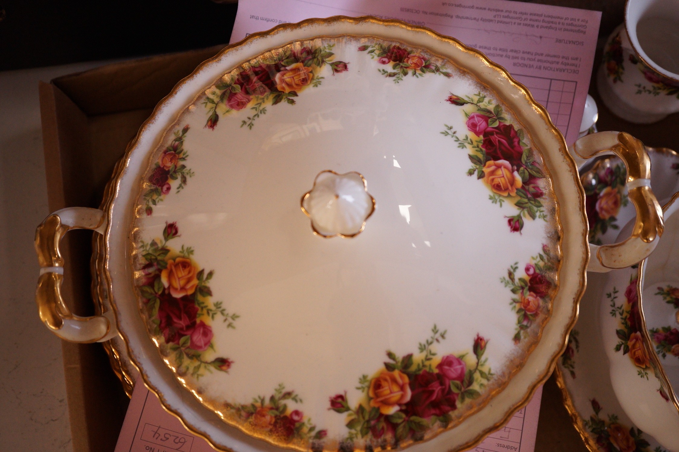 A Royal Albert Old Country Roses tea and dinner service